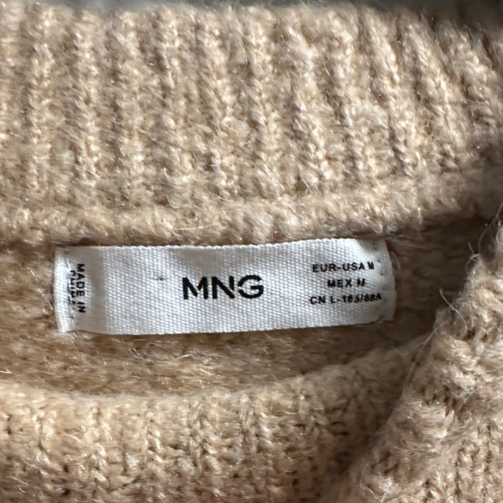Mango Soft Beige Crew Neck Sweater - Picture 2 of 3